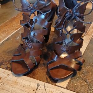 Mossimo Supply Co. Brown Strappy Heels